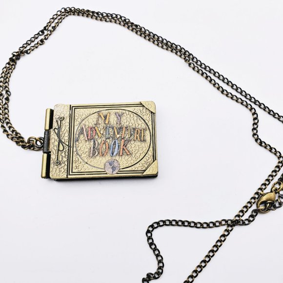 Disney Jewelry - Disney Up My Adventure Book Brass Necklace